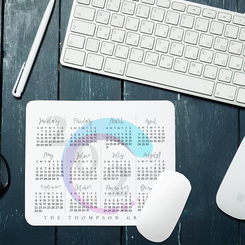 Elegant Corporate Year 2024 Calendar Company Logo Mouse Pad