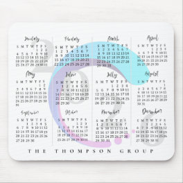 Elegant Corporate Year 2025 Calendar Company Logo Mouse Pad