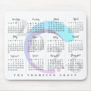Elegant Corporate Year 2025 Calendar Company Logo Mouse Pad