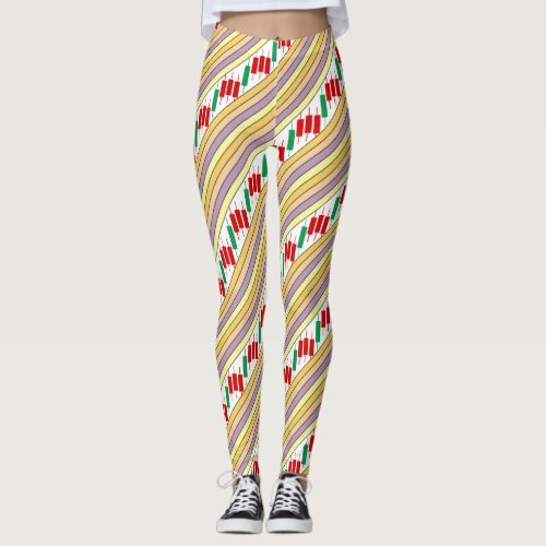 elegant corss stripes leggings