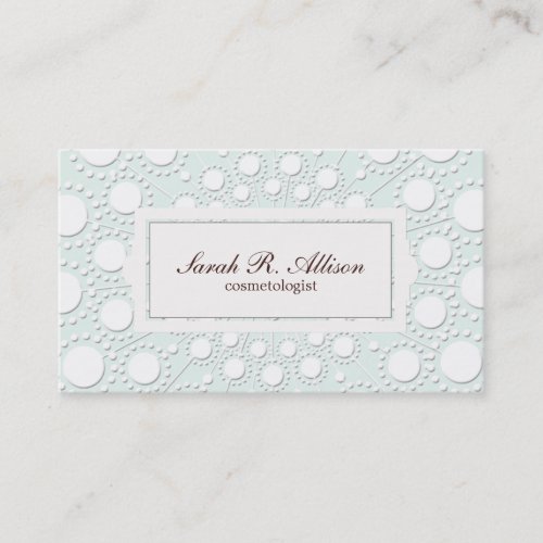 Elegant Cosmetologist Embossed Look Business Card Template