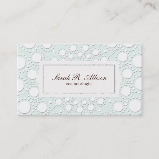 Customizable Elegant Cosmetologist Embossed Look Business Card Template