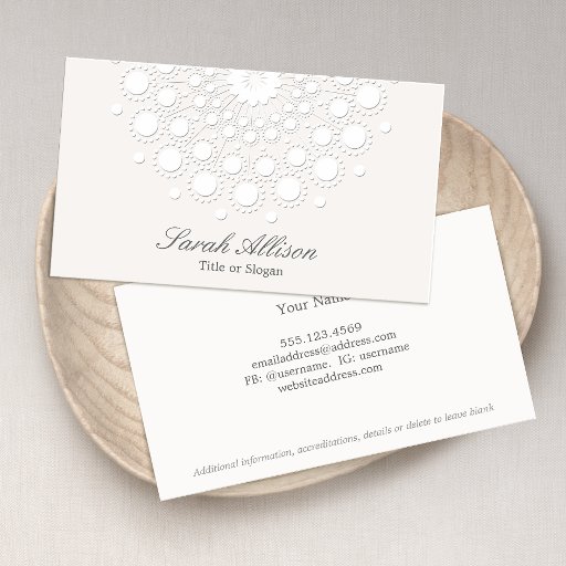 Customizable Elegant and Simple Cosmetologist White Beauty Business Card Templates