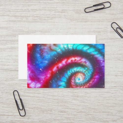 elegant cosmic smoke Spiral Spin stripes fractal Business Card