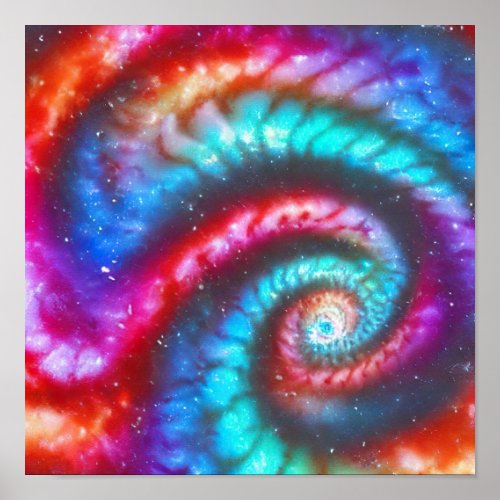 elegant cosmic smoke Spiral Spin stripes fractal Poster