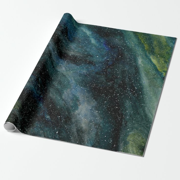 Elegant Cosmos Galaxy Watercolor Fine Art Wrapping Paper Zazzle