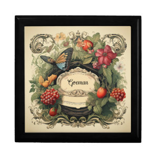 Elegant Cottagecore Botanical Garden Personalized Gift Box