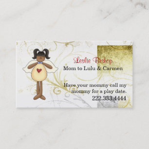 Elegant Country Angel Mommy Play Date Card
