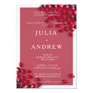 Cranberry Red Wedding Invitations Zazzle Elegant Country Cranberry Wedding Invitation