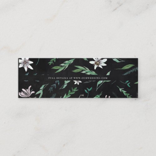 Elegant country floral border mini business card