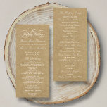 Elegant Country Kraft Wedding Program Template<br><div class="desc">Celebrate in style with these trendy wedding programs. This design is easy to personalize with your special event wording and your guests will be thrilled when they receive these fabulous programs.</div>