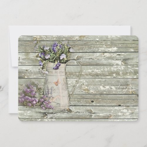 elegant country lavender floral birthday party invitation