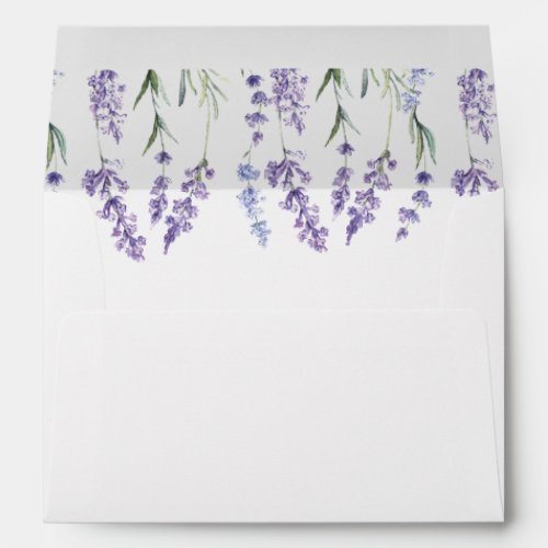 Elegant Country Lavender Wedding Envelope