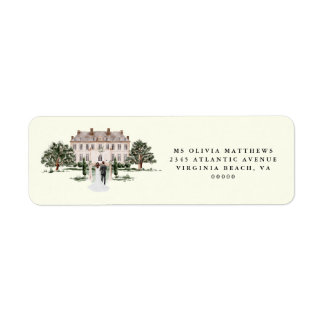 Elegant Country Manor | Ranch Country Wedding Label