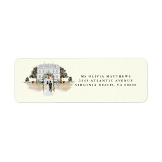 Elegant Country Manor | Ranch Country Wedding Label
