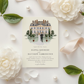 Elegant Country Manor | Villa Wedding Invitation