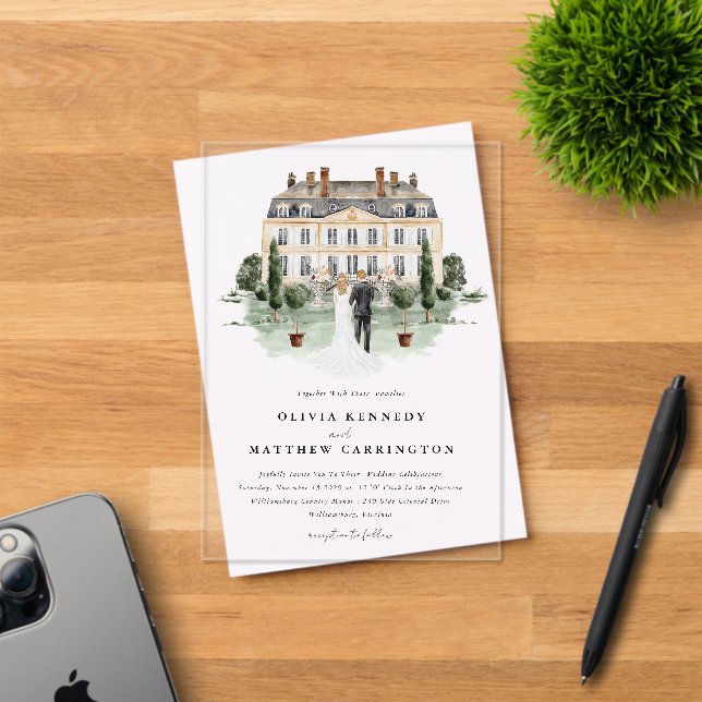 Elegant Country Manor | Villa Wedding Invitation (Insitu (Invitation Card))