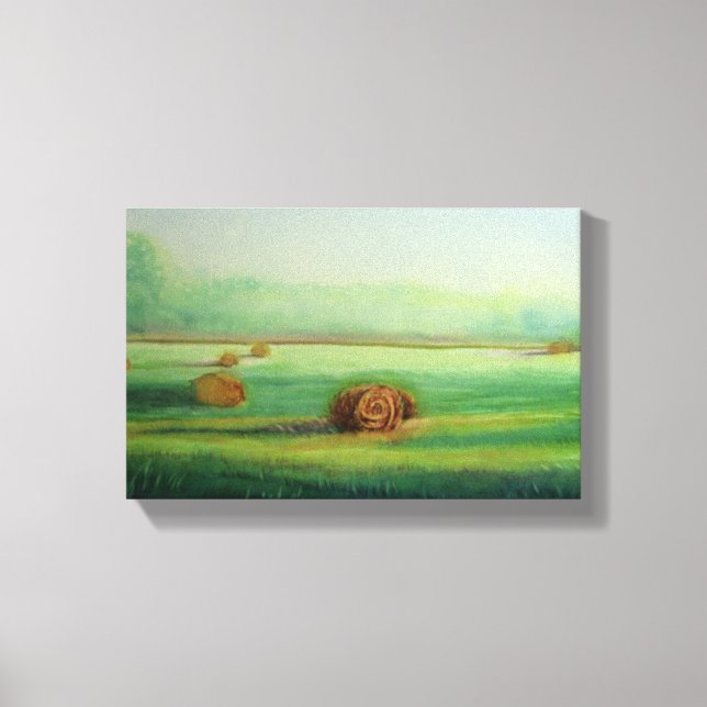 Elegant country meadow rolling hills landscape  canvas print (Front)