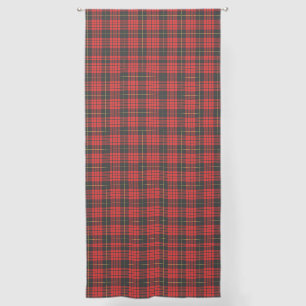 Elegant Country Plaid Red Checkered Tartan Sheer Curtains