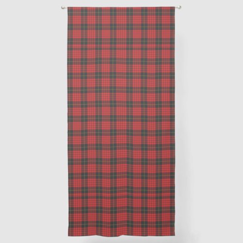 Elegant Country Plaid Red Checkered Tartan Sheer Curtains