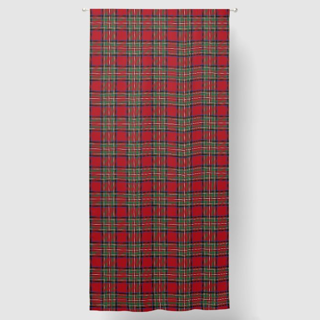 Elegant Country Plaid Rustic Stewart Tartan Blackout Curtains (Front)