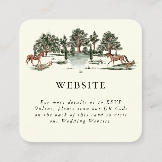 Elegant Country Ranch | Wedding Enclosure Card  (Front)
