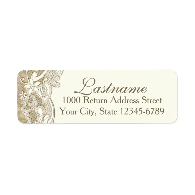 Elegant Country Rustic Floral Design Label | Zazzle