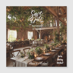 ELEGANT COUNTRY-STYLE SAVE DATE MAGNET 