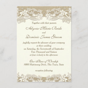 Elegant Country Vintage Wedding Invitation