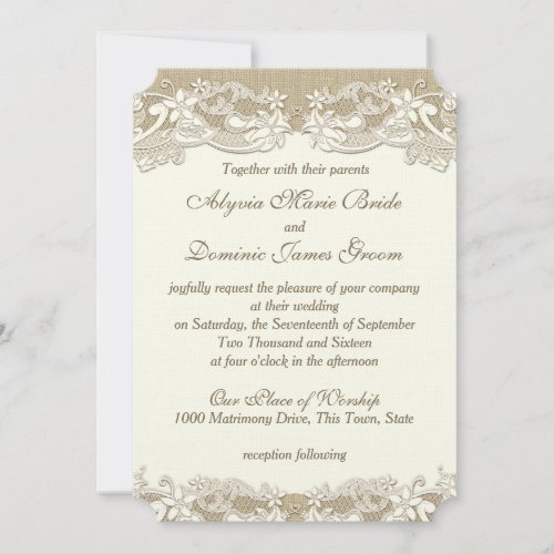 Elegant Country Wedding 5x7 Paper Invitation Card