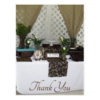 Elegant Country Wedding Thank You Postcard