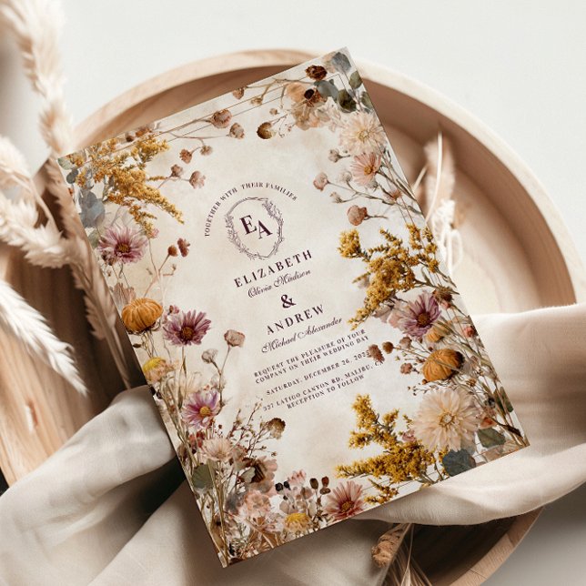 Elegant Countryside Floral Wedding Invitation (Creator Uploaded)