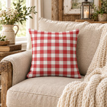 Elegant Countryside Picnic White Red Checkered