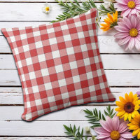 Elegant Countryside Picnic White Red Checkered