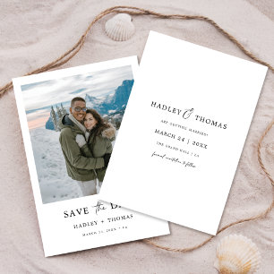 Elegant Countryside Winter Photo Budget Wedding Save The Date