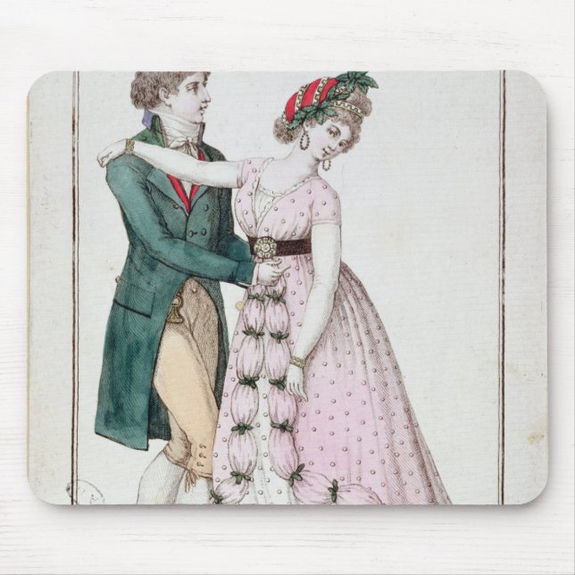 Elegant Couple Dancing the Waltz Mouse Pad (Front)