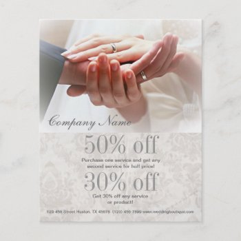 Elegant Couple Holding Hands Wedding Photographer Flyer by heresmIcard at Zazzle