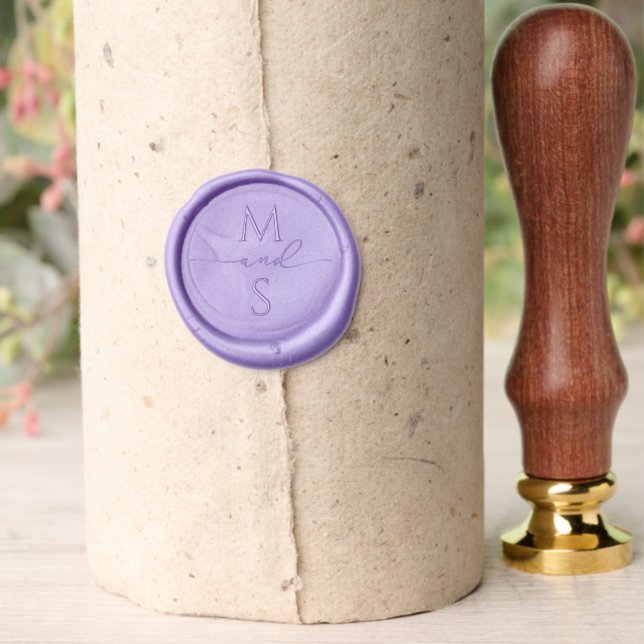  Elegant  Couple Initials  Wedding Wax Seal Stamp (Insitu (Parchment))