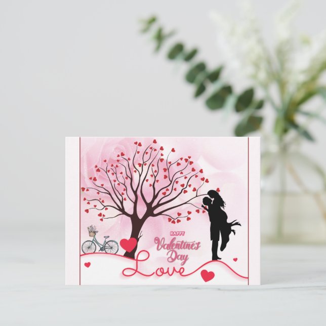 Elegant Couple Lover Valentine's Day  Postcard (Standing Front)