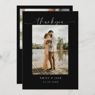 Elegant couple Minimalist Simple Script Wedding  Invitation