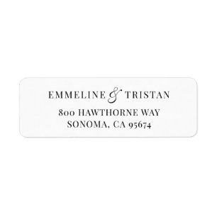 Elegant Couple Name Return Address Label