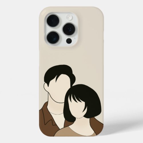 Elegant Couple Silhouette iPhone Case