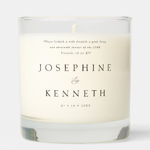 Elegant Couples Bible Verse Wedding Gift Scented Candle
