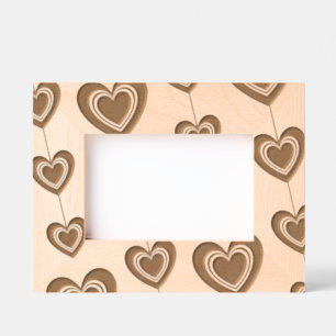 Elegant Couple's Heart Strings Engraved Frames
