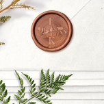 Elegant Couples Initials Greenery Wedding Monogram Wax Seal Sticker<br><div class="desc">Add an elegant detail to your wedding invitations, favors, and stationery with these beautiful monogram wax seal stickers. Elegant and simple design with Eucalyptus greenery branch with leaves. No mess, easy and practical to apply. Available in different colors. Part of our "Minimal and Graceful Eucalyptus Wedding" collection, with coordinating envelopes,...</div>