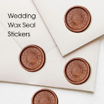 Elegant Couple's Initials Monogram Wedding Wax Seal Sticker<br><div class="desc">Add the finishing touch to your wedding invitation stationery,  with a monogram wax seal sticker. An elegant design,  personalized with the couple's first-name initials,  inside a laurel wreath crown.</div>