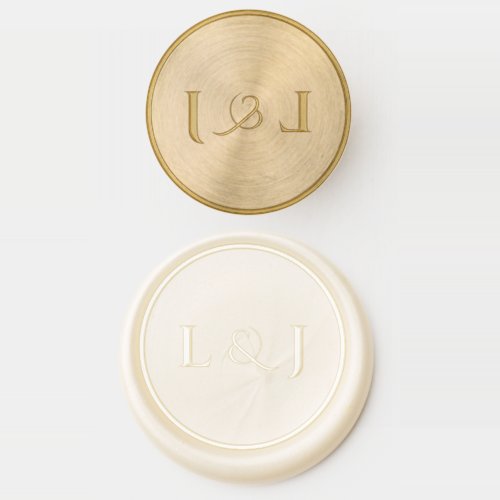 Elegant Couples Monogram Initials Wax Seal Stamp