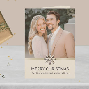 Elegant Couple's Photo Christmas Card