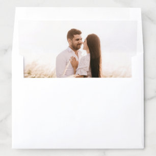Elegant Couples Photo Wedding Envelope Liner