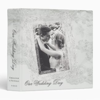 Elegant Couples Wedding Photo Album White